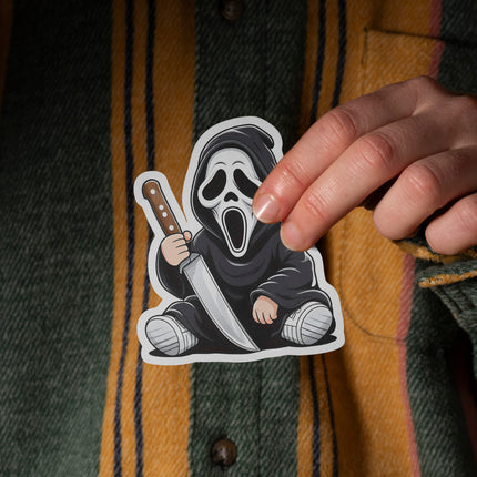 GHOST WITH KNIFE STICKER