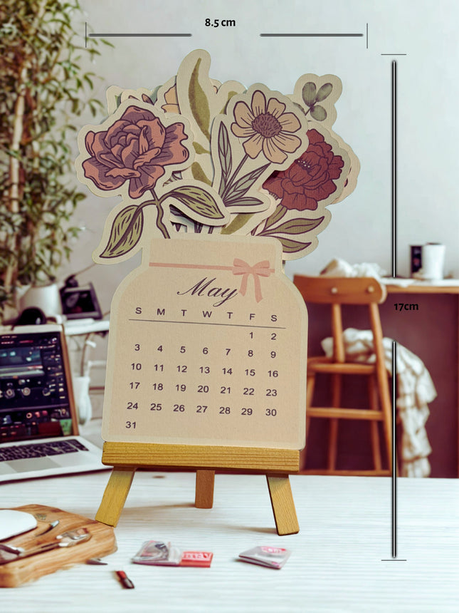 FLORAL DIE CUT CALENDAR