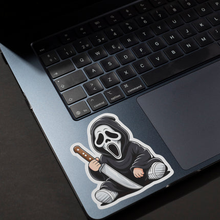 GHOST WITH KNIFE STICKER