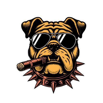 BULLDOG WITH CIGAR
