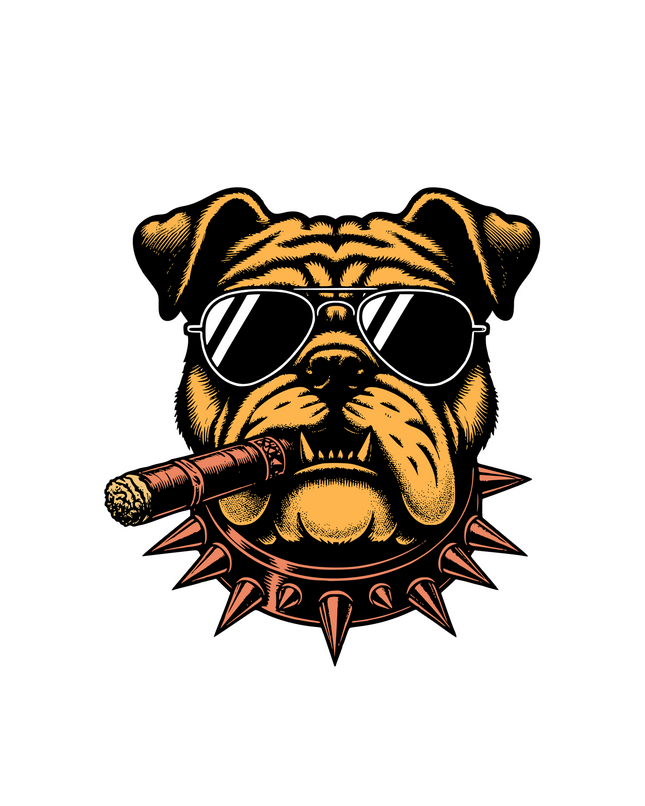 BULLDOG WITH CIGAR