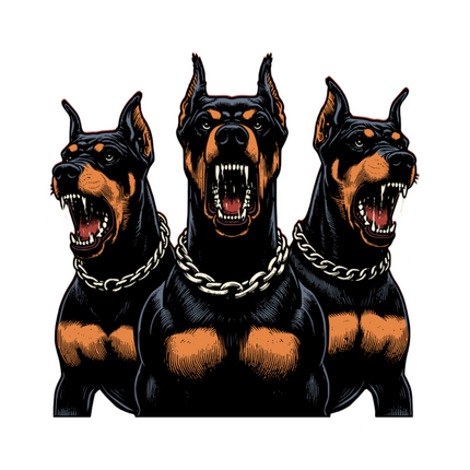 ANGRY DOBERMAN DOG