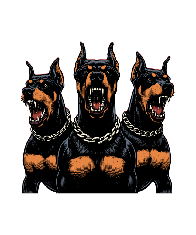 ANGRY DOBERMAN DOG