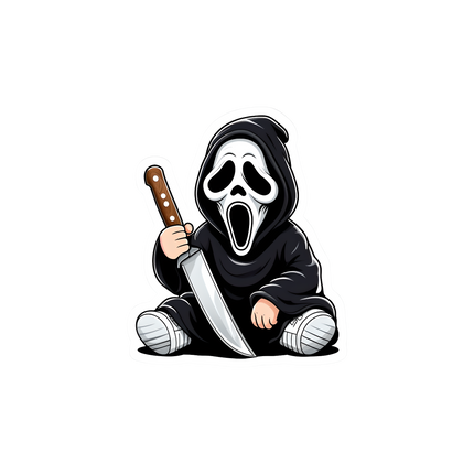 GHOST WITH KNIFE STICKER