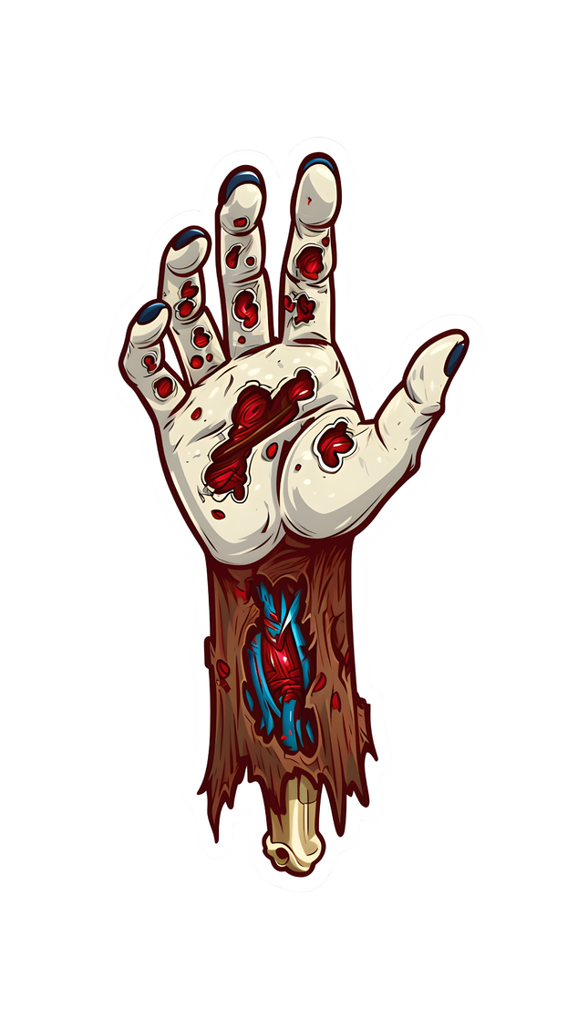 Zombie Hand sticker