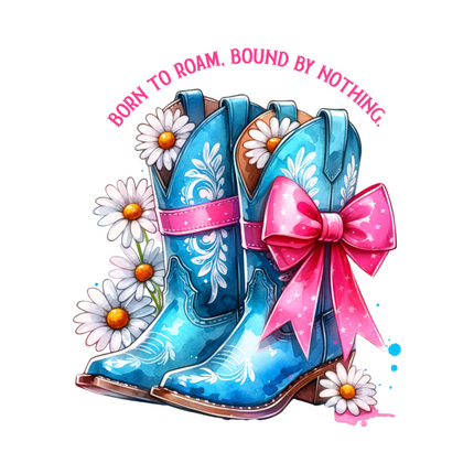 BLUE VINTAGE COWGIRL SHOE