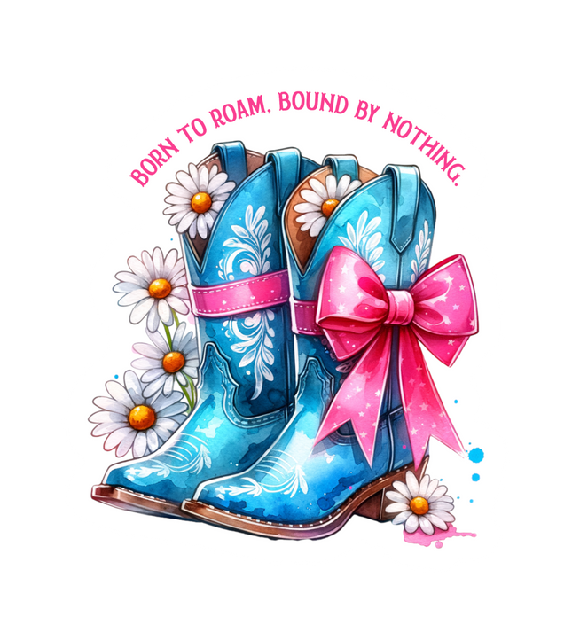 BLUE VINTAGE COWGIRL SHOE