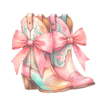 PINK VINTAGE COWGIRL SHOE