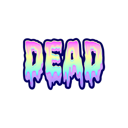 DEAD TEXT ART STICKER