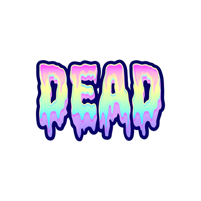 DEAD TEXT ART STICKER