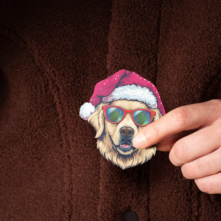 RETRIEVER WITH SANTA CAP