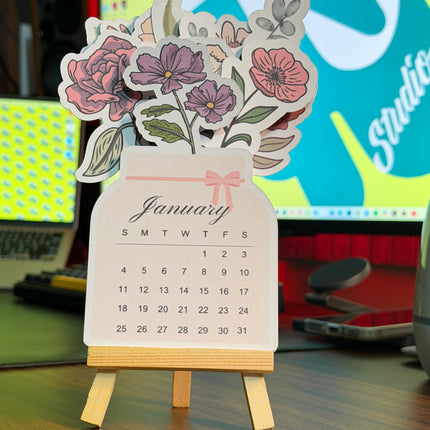 FLORAL DIE CUT CALENDAR