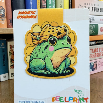 Frog with Crocs Magnetic Bookmark