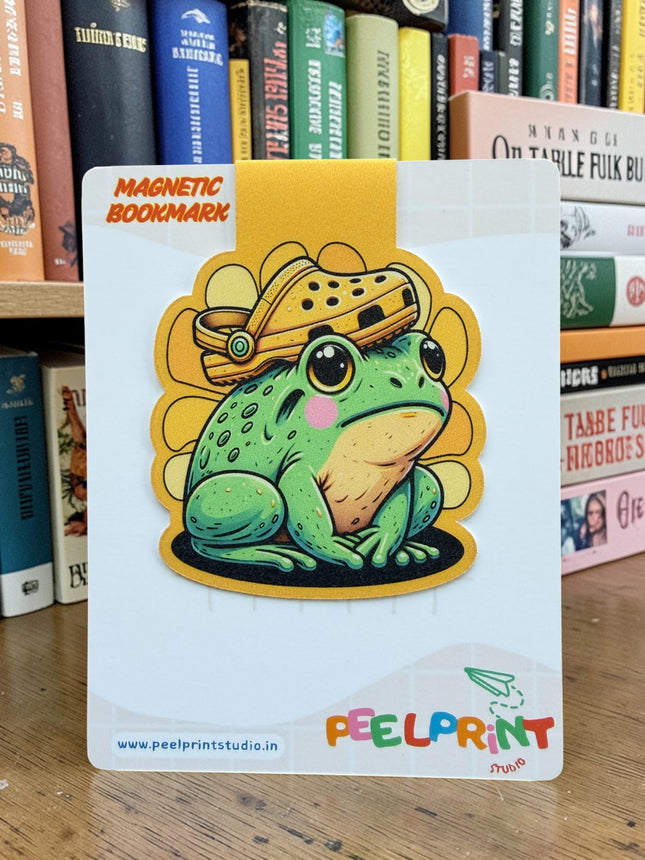 Frog with Crocs Magnetic Bookmark
