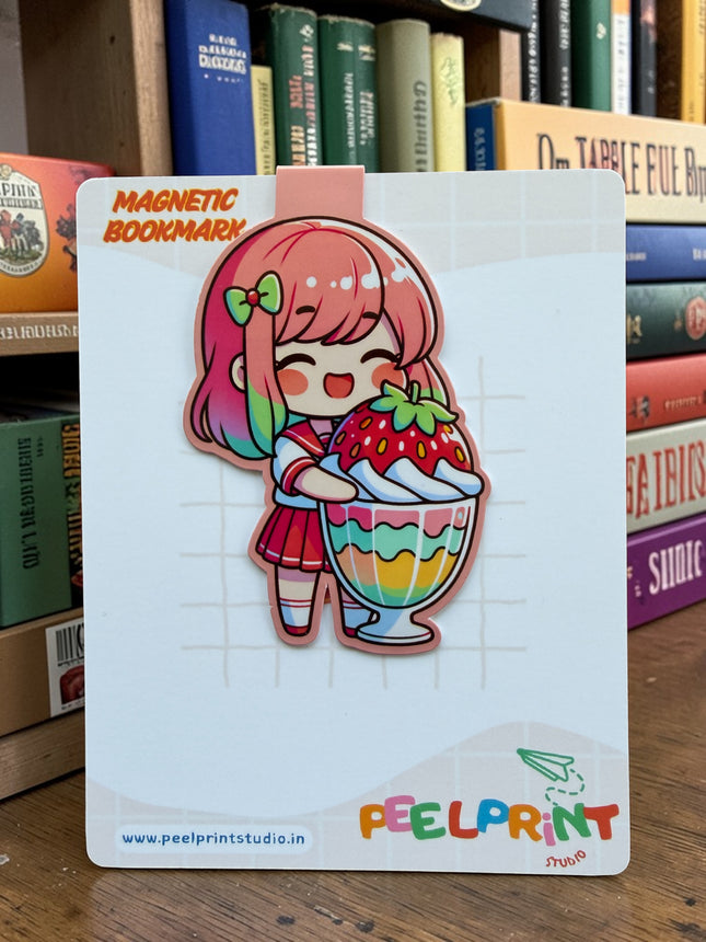 CUTE GIRL MAGNETIC BOOKMARK