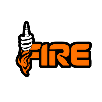 FIRE TEXT STICKER