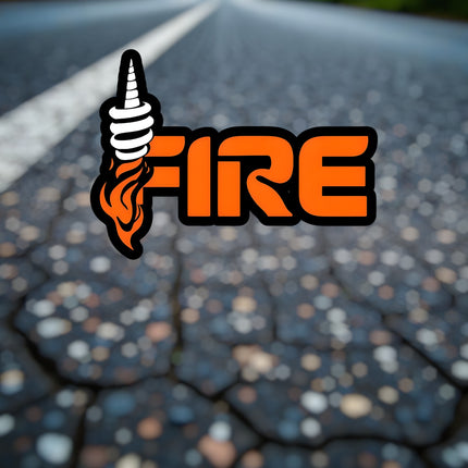FIRE TEXT STICKER