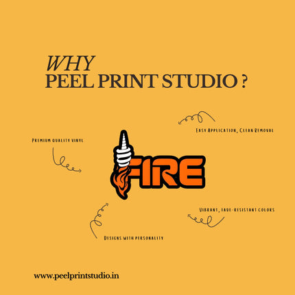 FIRE TEXT STICKER