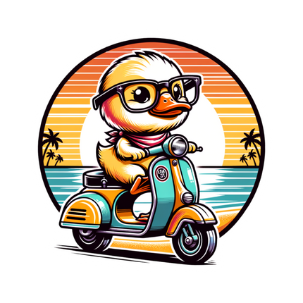 DUCK ON SCOOTER
