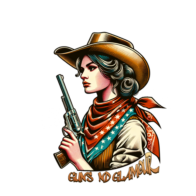GUNS ND GLAMOUR COWGIRL